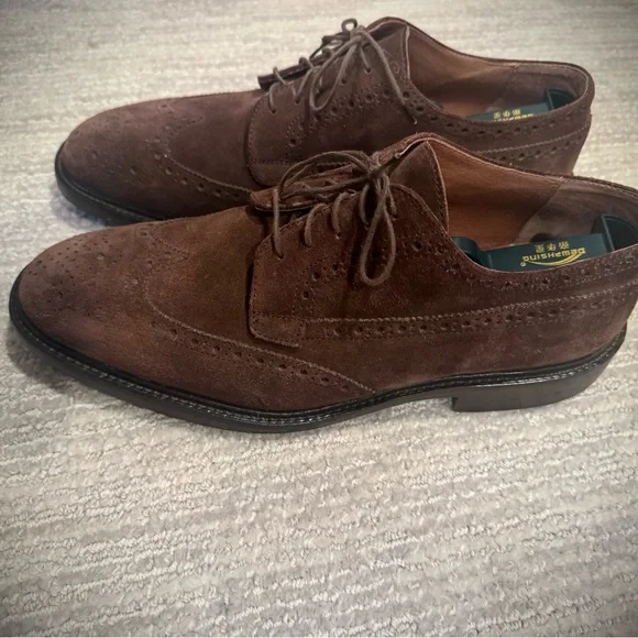 J. Crew Brown Suede Wingtip Oxfords - Picture 7 of 7